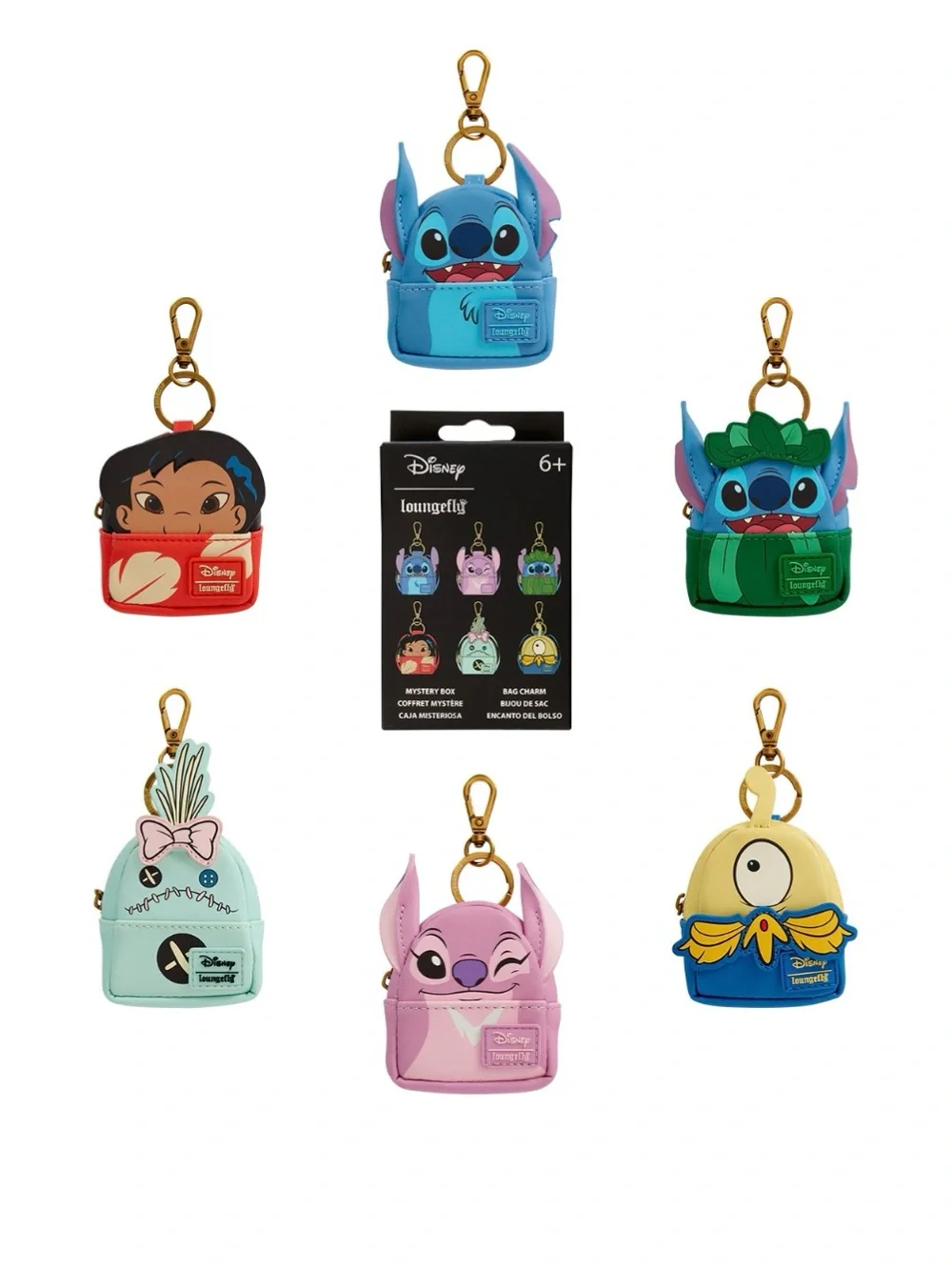 Disney Loungefly Lilo & Stitch Cosplay Mystery Mini Backpack Keychain Charm-LILO